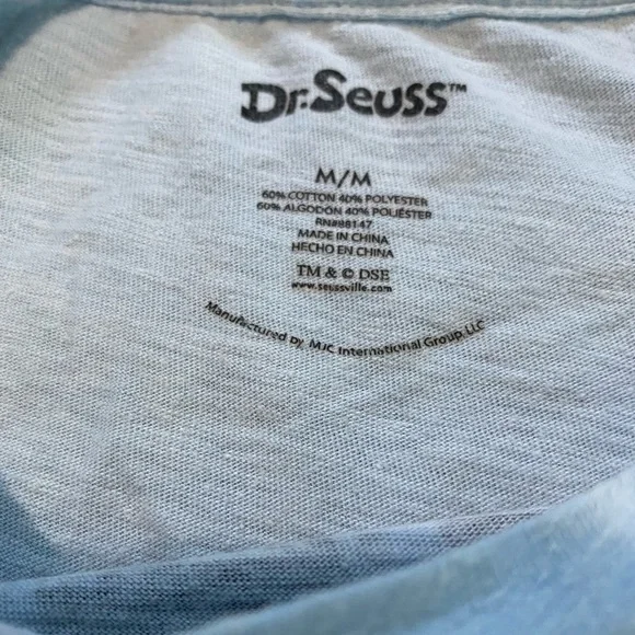Dr. Seuss “Star” Lorax Light Blue T-shirt Size Medium - Picture 3 of 7